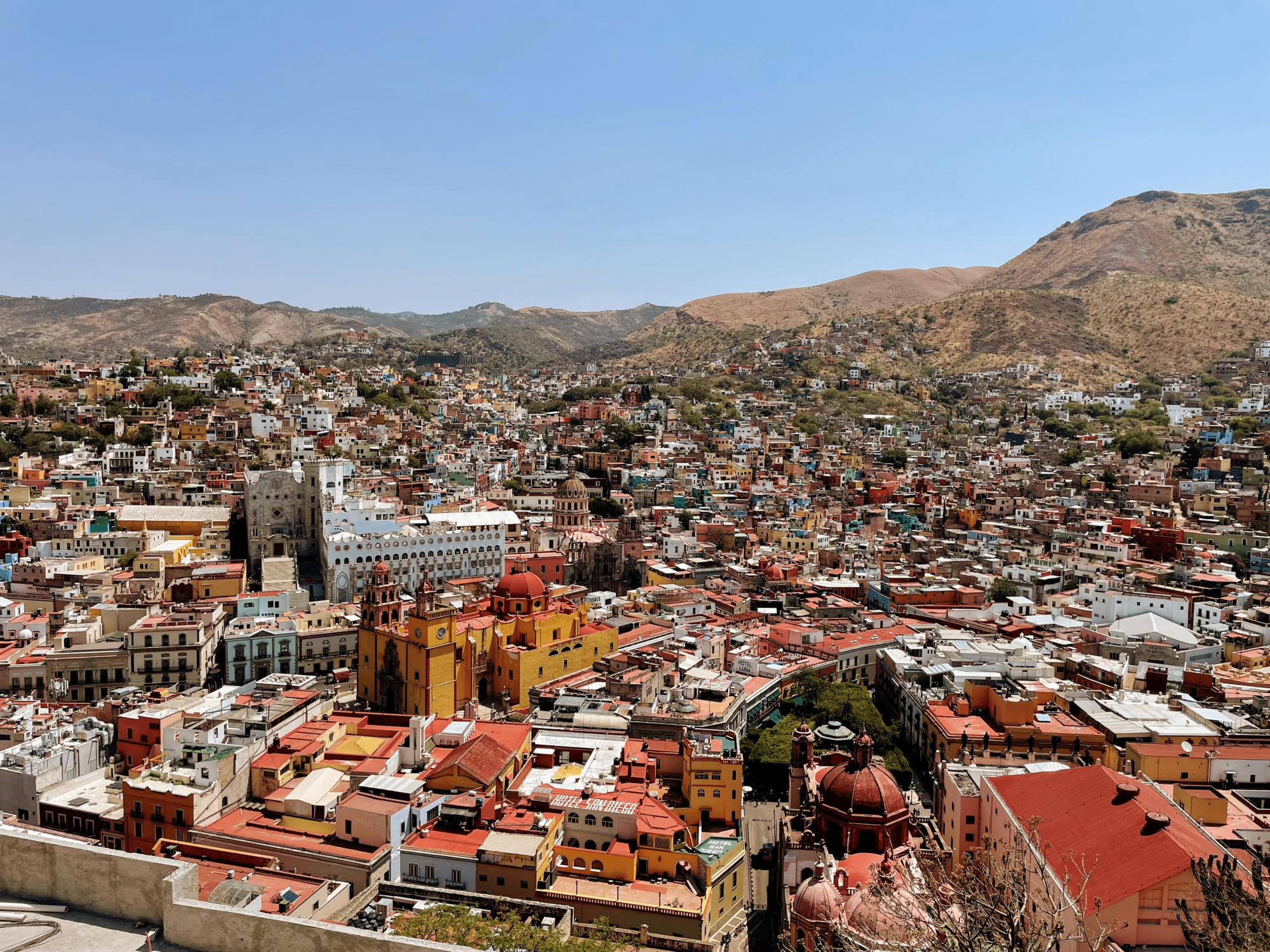 View of Guanajuato City from Monumento el Pipila