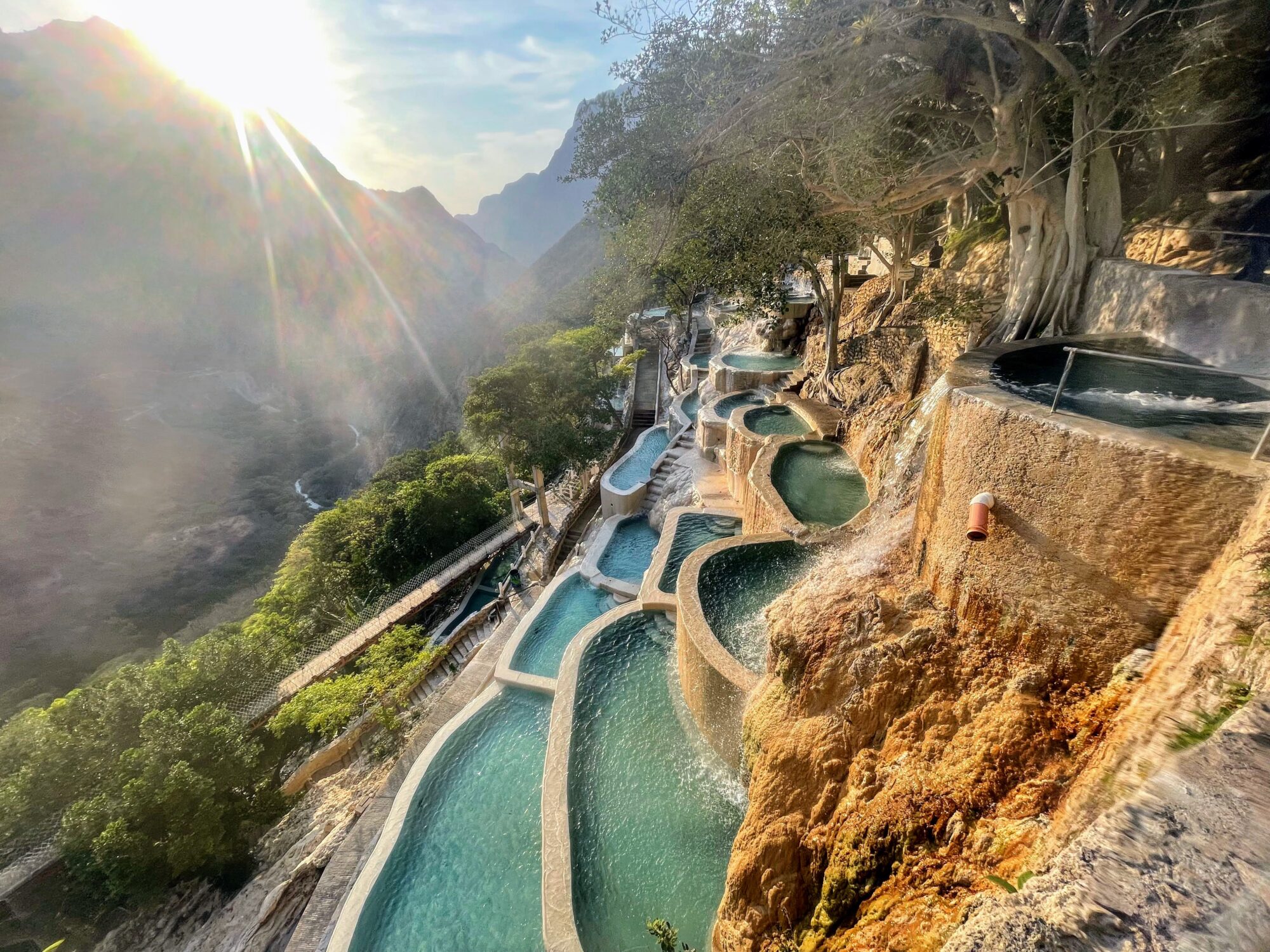 Hotspring pools at Grutas de Tolantongo