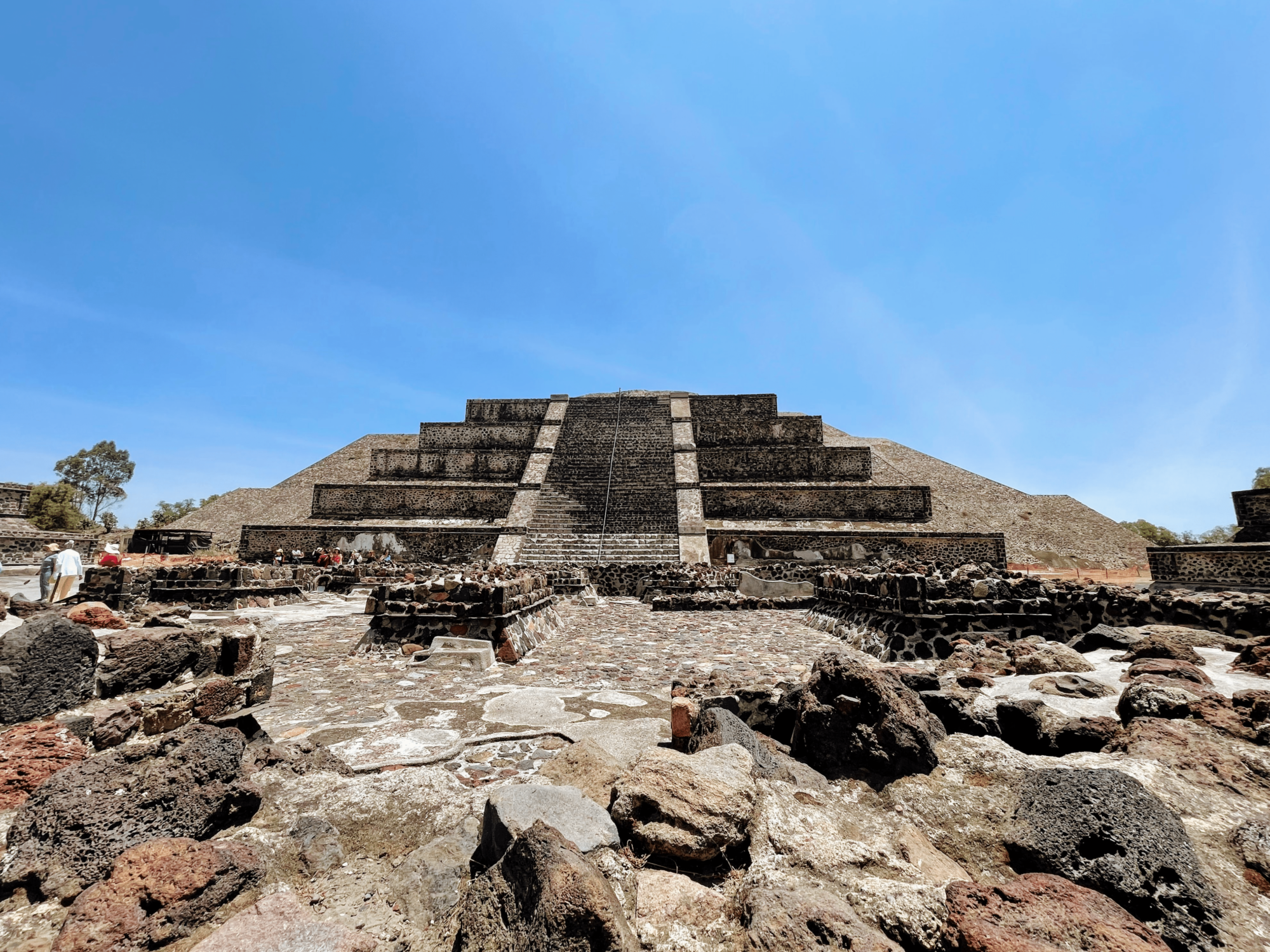 Pyramid of the Moon at Teotihuacan in Mexico