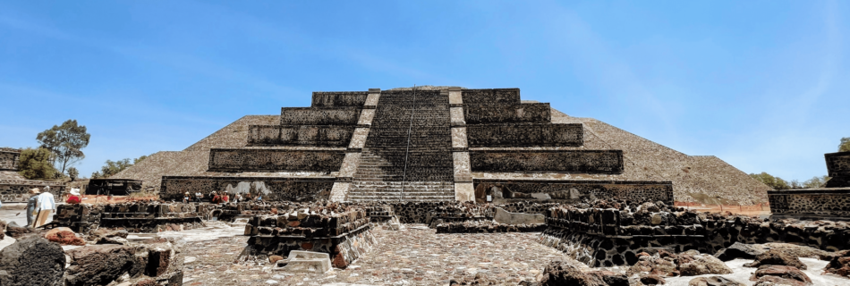 Pyramid of the Moon at Teotihuacan in Mexico