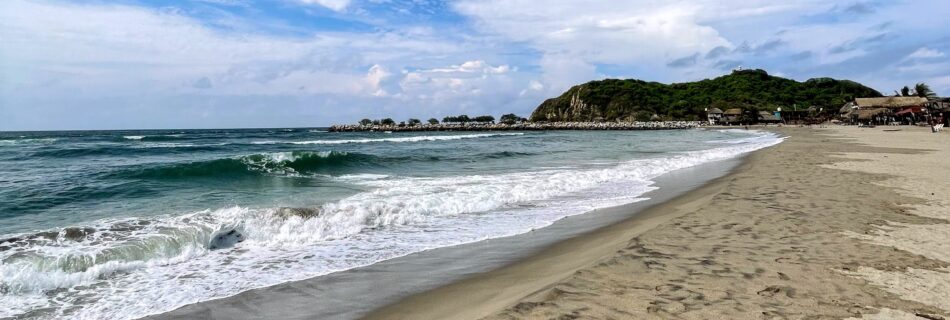 Beach at Lagunas de Chacahua in Mexico