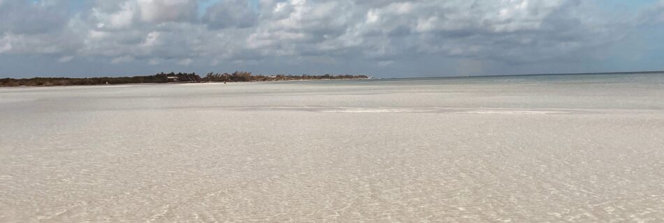 Sand banks on the way to Punta Mosquitoes in Holbox Island, Mexico