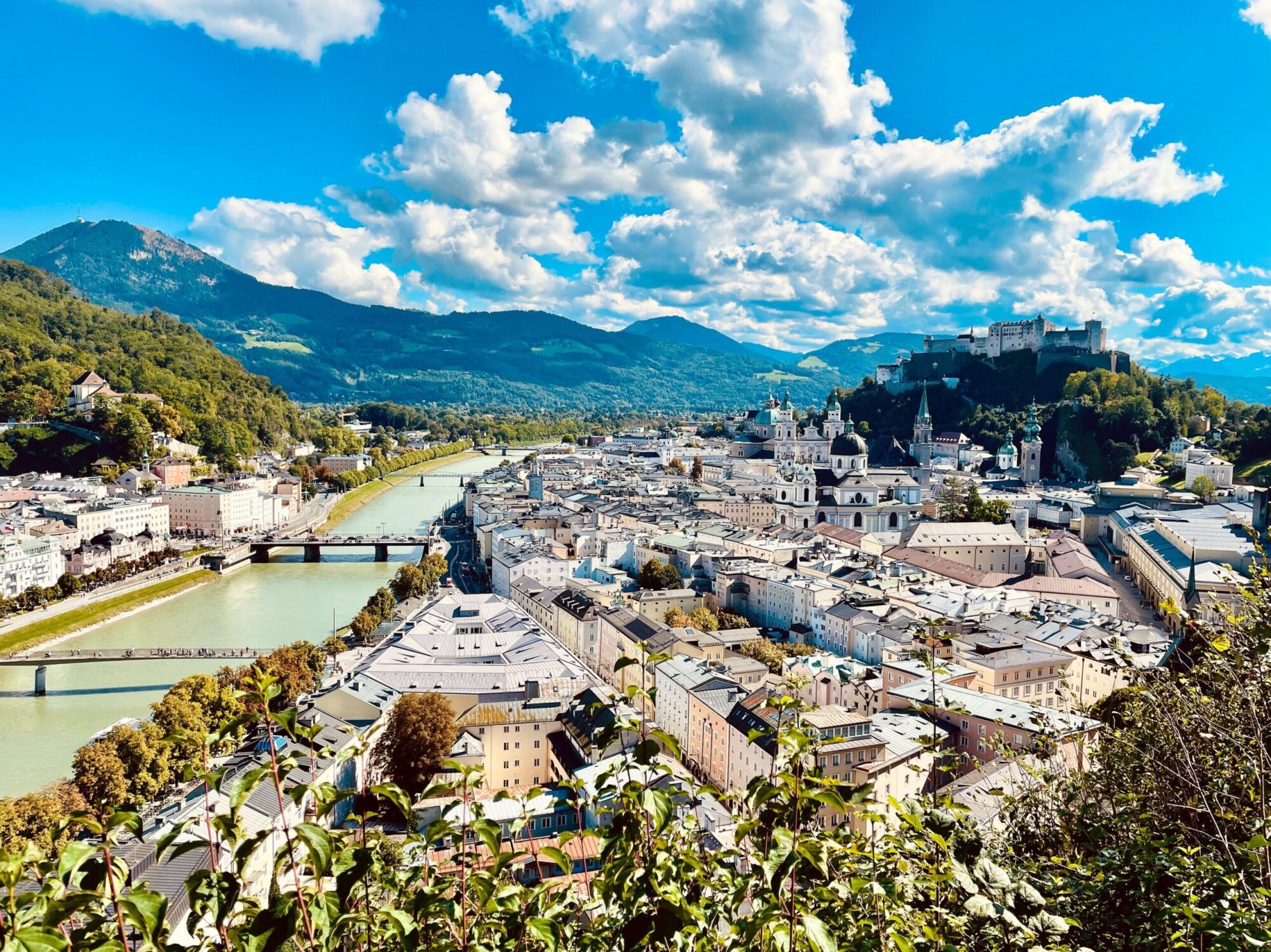 View of Salzburg from Monchberg trails