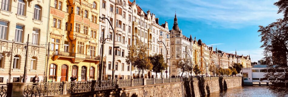 Colorful buildings in Prague, Czech Republic